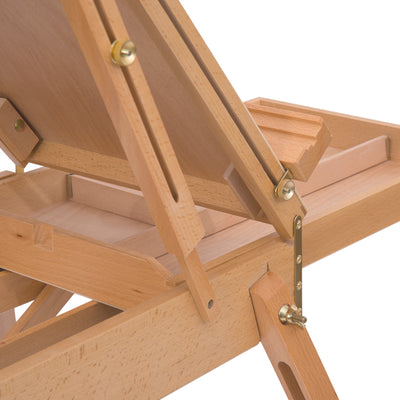 HOMCOM Wooden Art Easel Tripod Sketch Artist Painters Craft Portable Folding Drawing Board Lightweight - Natural Wood 
