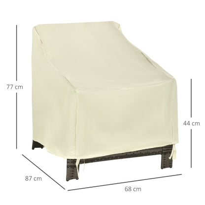 Outsunny 600D Oxford Cloth Furniture Cover Single Chair Garden Patio Outdoor Protector Waterproof 68x87x44-77cm 