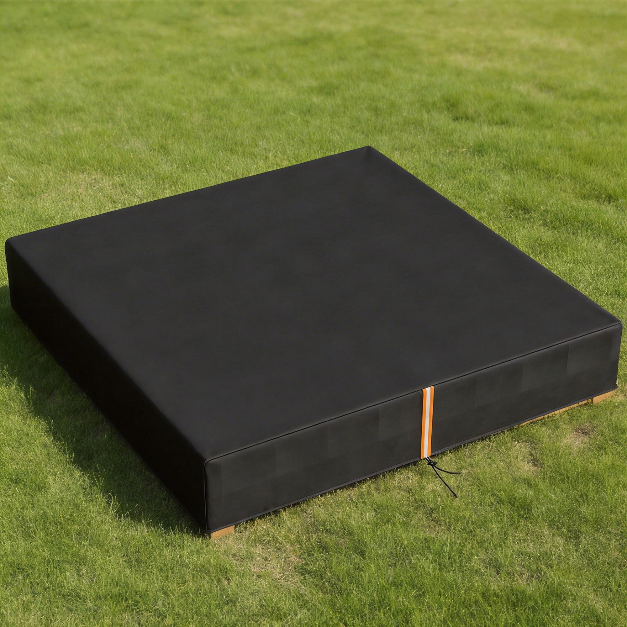 AIYAPLAY Sandbox Cover, Square Sandpit Cover Waterproof Dustproof UV Protection, Sandbox Canopy with Drawstring and Elastic Band 