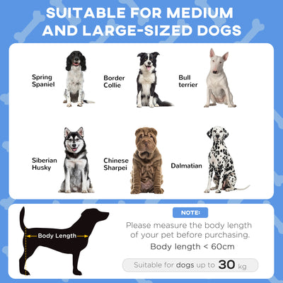 PawHut Cooling Raised Pet Bed w/ Washable Breathable Mesh, for Medium, Large Dogs, 91 x 76 x 89cm - Dark Blue 