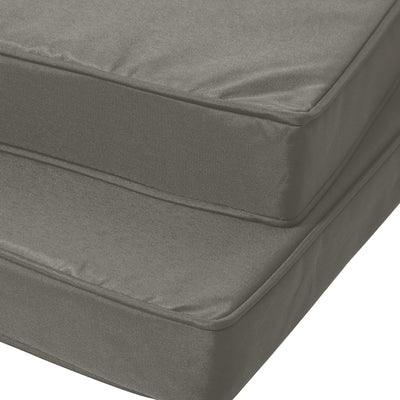 Outsunny Set of 2 Garden Chair Cushions with Ties, 45 x 45 cm Replacement Cushions for Outdoor Furniture, Dark Grey 