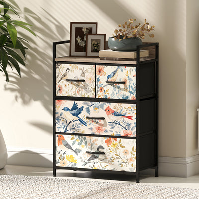 HOMCOM 4-Drawer Chest of Drawers - White 