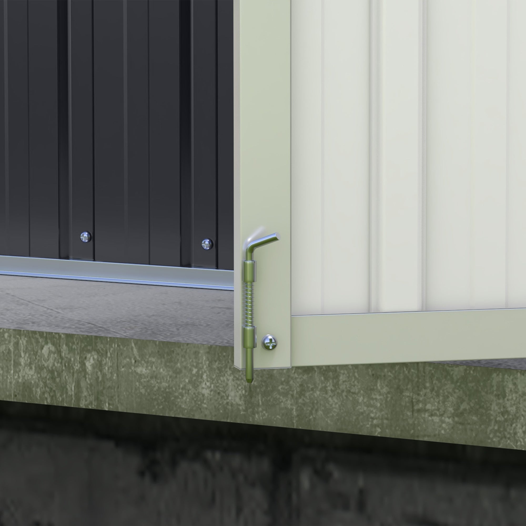 Outsunny 11 x 5.6ft Galvanised Steel Garden Shed, Metal Shed, Garden Storage Shed with Lockable Doors and Gloves for Outdoor Patio, Garden, Grey