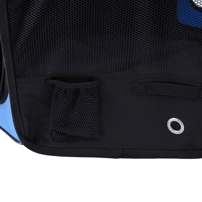 PawHut Portable Cat Dog Playpen Pet Puppy Rabbit Guinea Pig Pen Run Dia 90 x 41H cm Indoor & Outdoor Blue 
