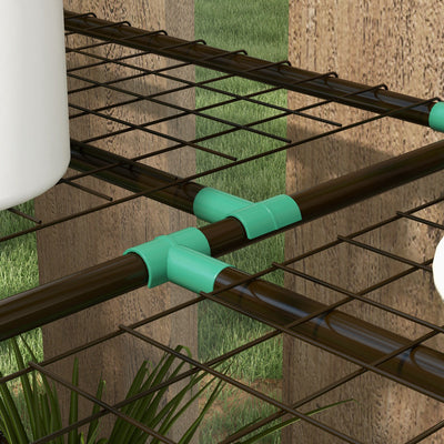 Outsunny 46 x 143cm Mini Lean-To Greenhouse, with Three Inner Shelves 