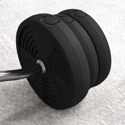 SPORTNOW 25kg Barbell Set, Adjustable Weights with Curl bar and Non-Slip Handle, for Women and Men Weight Lifting Training 