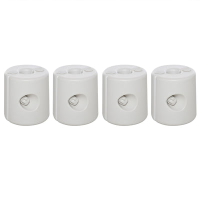 Outsunny 4 Pack 36 kg Gazebo Weights, Canopy Tent Weights with Rapid Clip, Gazebo Leg Weights Fill with Sand or Water, White 