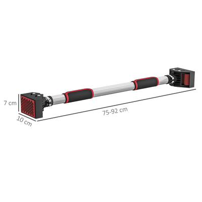 SPORTNOW Doorway Pull Up Bar, No Screws Door Frame Chin Up Bar, Adjustable Length (75-92cm) for Home Gym Workout, Max Load 200kg 