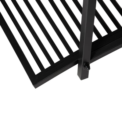 Outsunny 102L x 48W x 49H Classic Metal Garden Bridge with Safety Railings Arc Footbridge Decorative Pond Bridge for Backyard Creek Stream, Black 