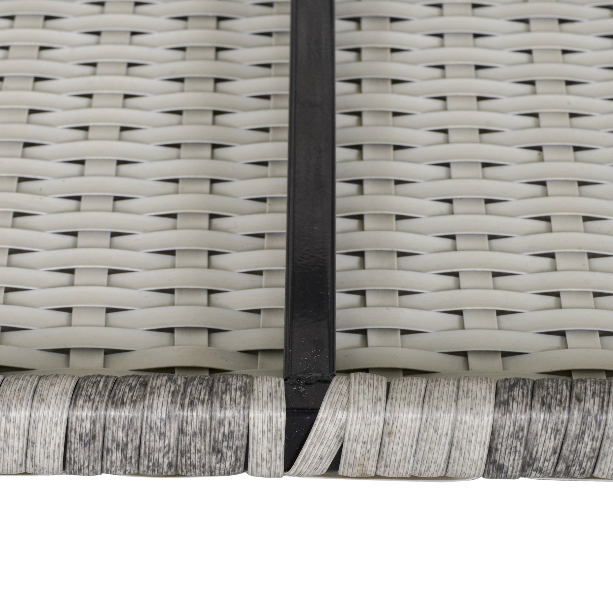 Outsunny Outdoor PE Rattan Corner Sofa, Garden Wicker Furniture Single Sofa Chair w/ Cushions, Light Grey 