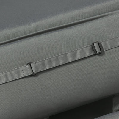Outsunny Outdoor Garden Patio Folding High Back Chair Cushion Replacement Seat Pad - Grey 