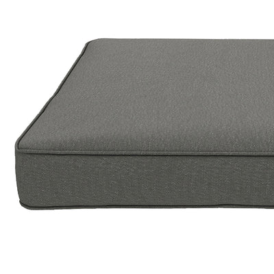 Outsunny 4-Piece Seat Cushions Pillow Replacement, Patio Chair Cushions Set with Ties for Indoor Outdoor, Charcoal Grey 