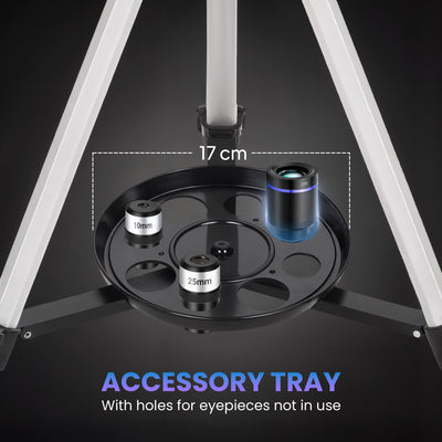 Outsunny Astronomy Telescope for Adults and Beginners with 70 mm Aperture, Carry Bag, White 