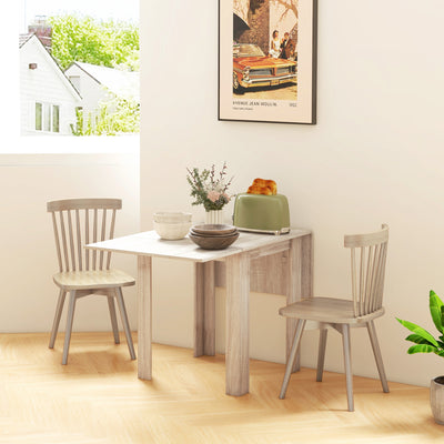 HOMCOM Four-Seater Drop Leaf Dining Table - Wood Effect 