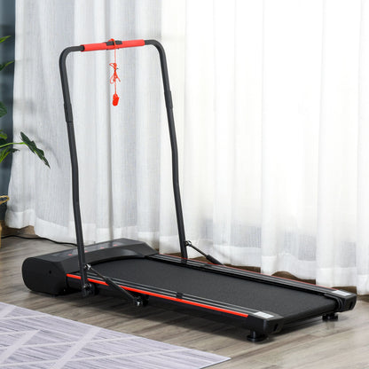 HOMCOM Foldable Walking Machine Treadmill 1-6km/h with LED Display & Remote Control Exercise Fitness for Home Office 