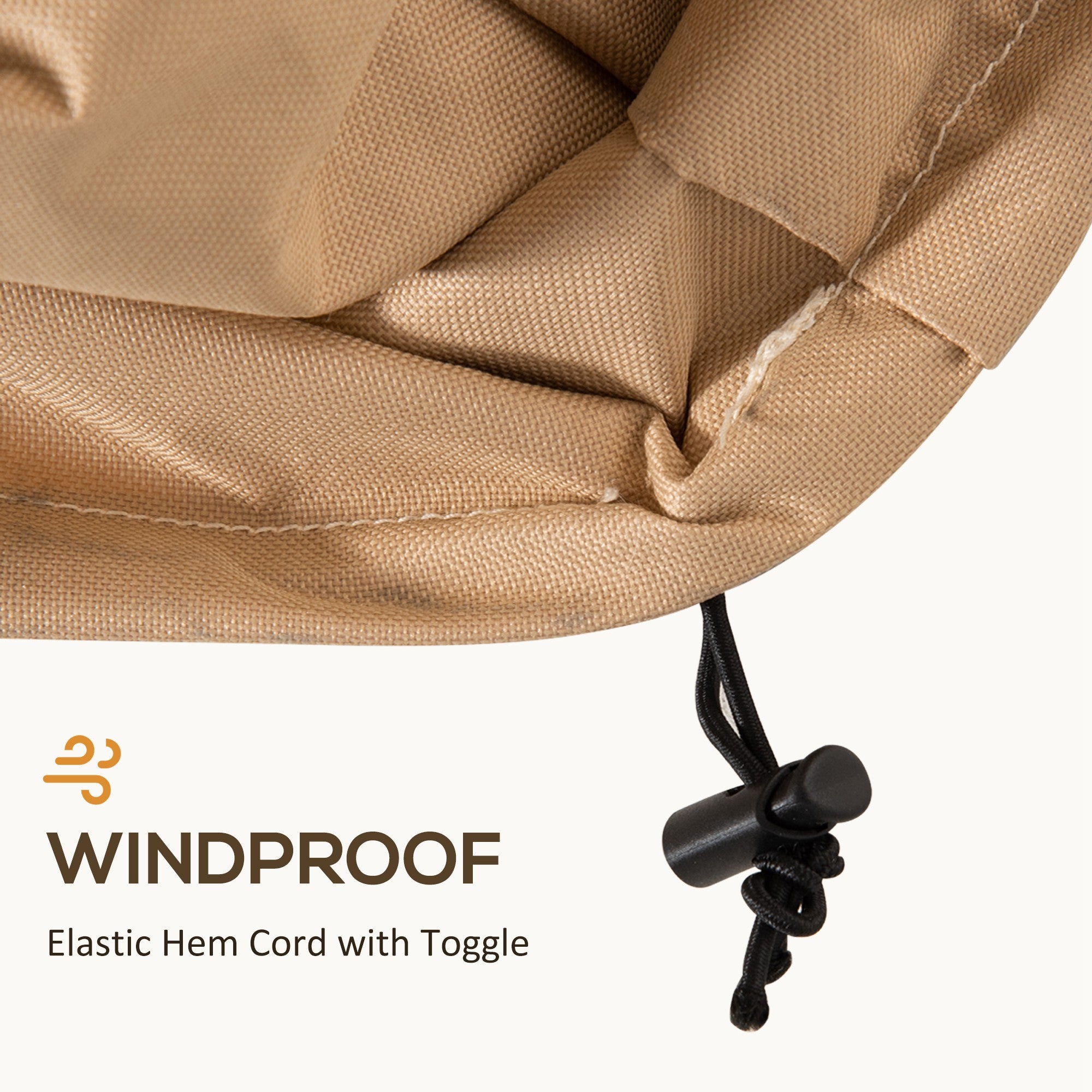 Outsunny Garden Furniture Covers Waterproof, 600D Oxford Outdoor Furniture Cover with 4 Air Vents, 275 x 208 x 78 cm, Beige 