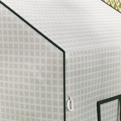 Outsunny Greenhouse Cover Replacement Walk-in PE Hot House Cover with Roll-up Door and Windows, 140 x 73 x 190cm, White 
