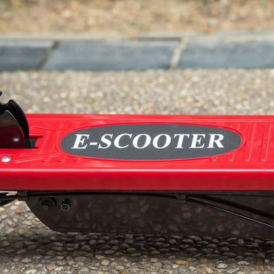 HOMCOM Outdoor Ride On Powered Scooter 120W Motor Bike 2 x 12V Battery - Red 