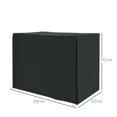 Outsunny 220 x 125cm Three-Seater Swing Chair Protective Cover - Black 