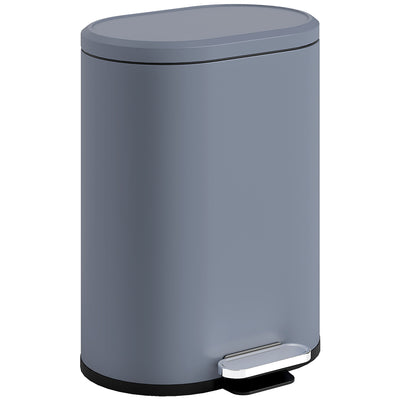 HOMCOM 30 L Modern Curved Kitchen Bin - Grey 