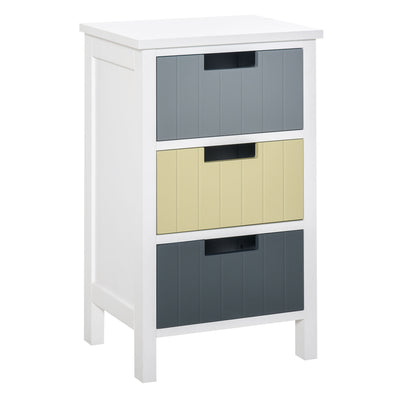 HOMCOM Storage Tower, Dresser Chest with Drawers, Wood Top, Organizer Unit for Closets Bedroom Nursery Room Hallway 
