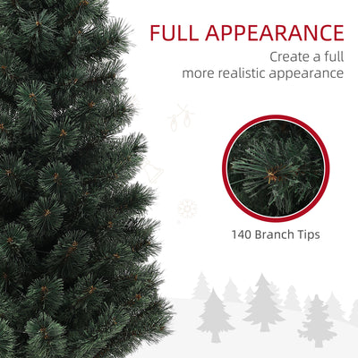 HOMCOM 4ft Artificial Christmas Tree with 80 Warm White LED Lights, 8 Modes and Remote, Realistic Xmas Tree with Square Stand for Party Decoration, Green 