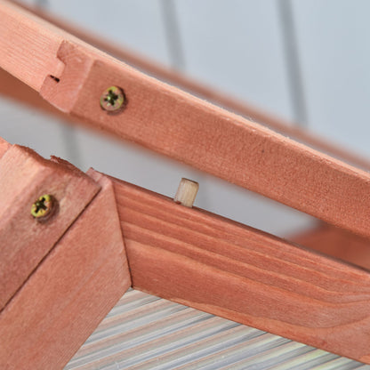 Outsunny Garden Cold Frame Polycarbonate Greenhouse with Adjustable Shelves, Double Doors, Openable Top Covers, Grow House for Flower Vegetable Plants, 80 x 47 x 138cm, Orange 