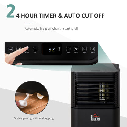 HOMCOM 5000 BTU 4-In-1 Portable Air Conditioner Unit Cooling Dehumidifying Ventilating  for Room up to 18m², with Fan, Remote, 24H Timer, Window Mount Kit, R290, A Energy Efficiency 