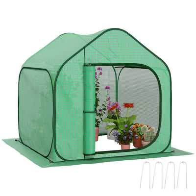 Outsunny 150 x 148cm Pop-Up Greenhouse - Green 