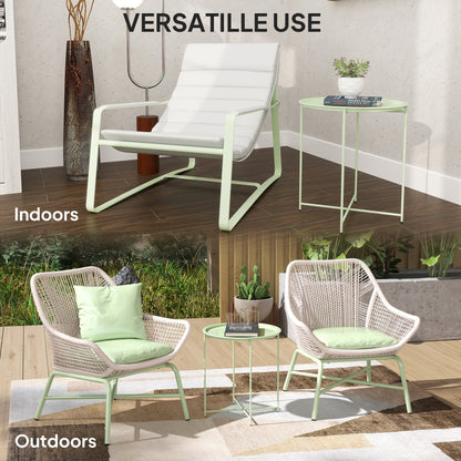Outsunny Steel Removable Tray Top Garden Table - Green 