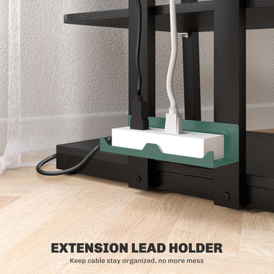 HOMCOM HiFi Stand, with Four Storage Shelves - Black 