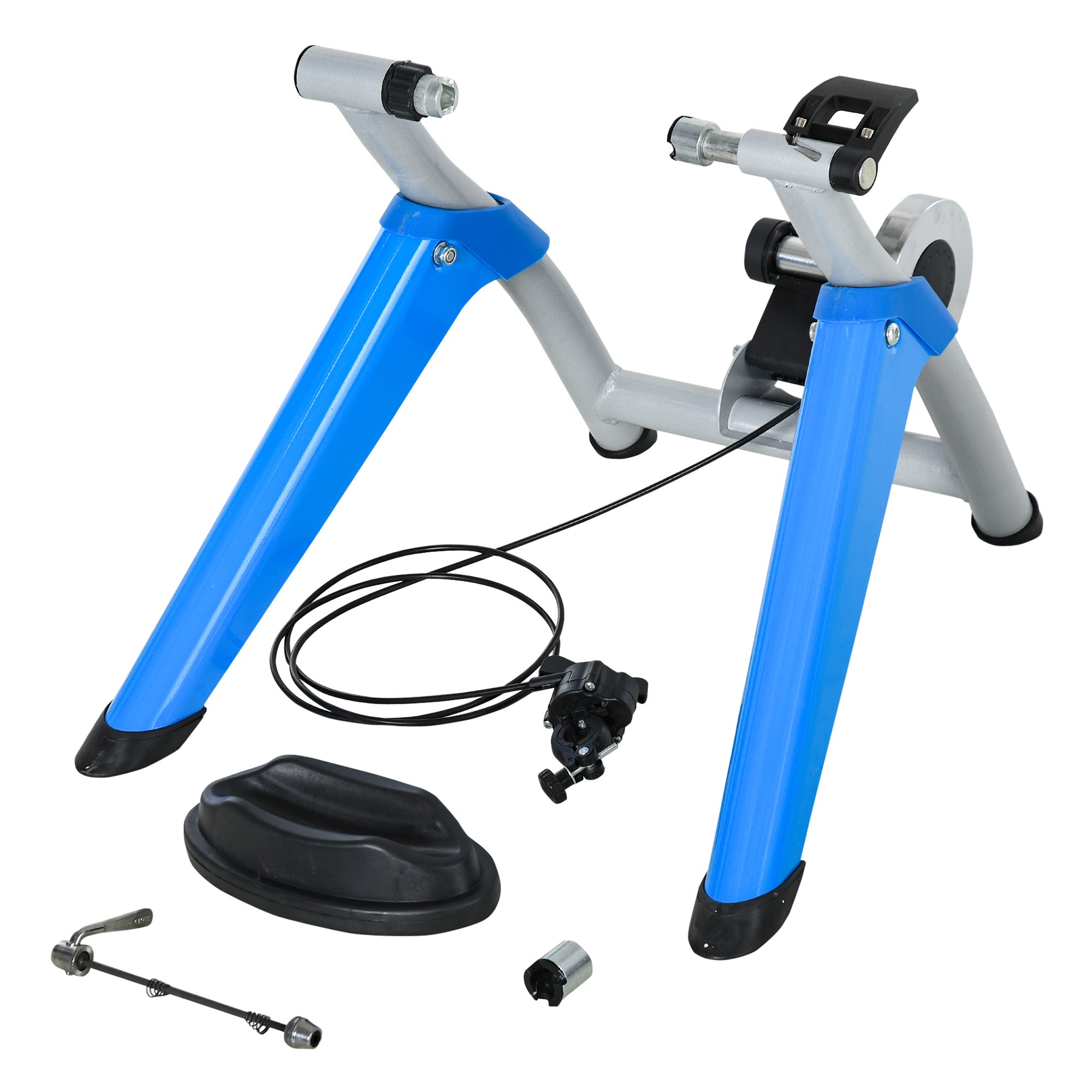 HOMCOM Indoor Bike Trainer, Foldable Turbo Trainer Bike Stand with 8 Level Magnetic Resistance, for 650C, 700C or 26"-29" Wheels 