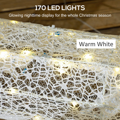 Outsunny 170 LED Light Reindeer and Sleigh Christmas Decoration 