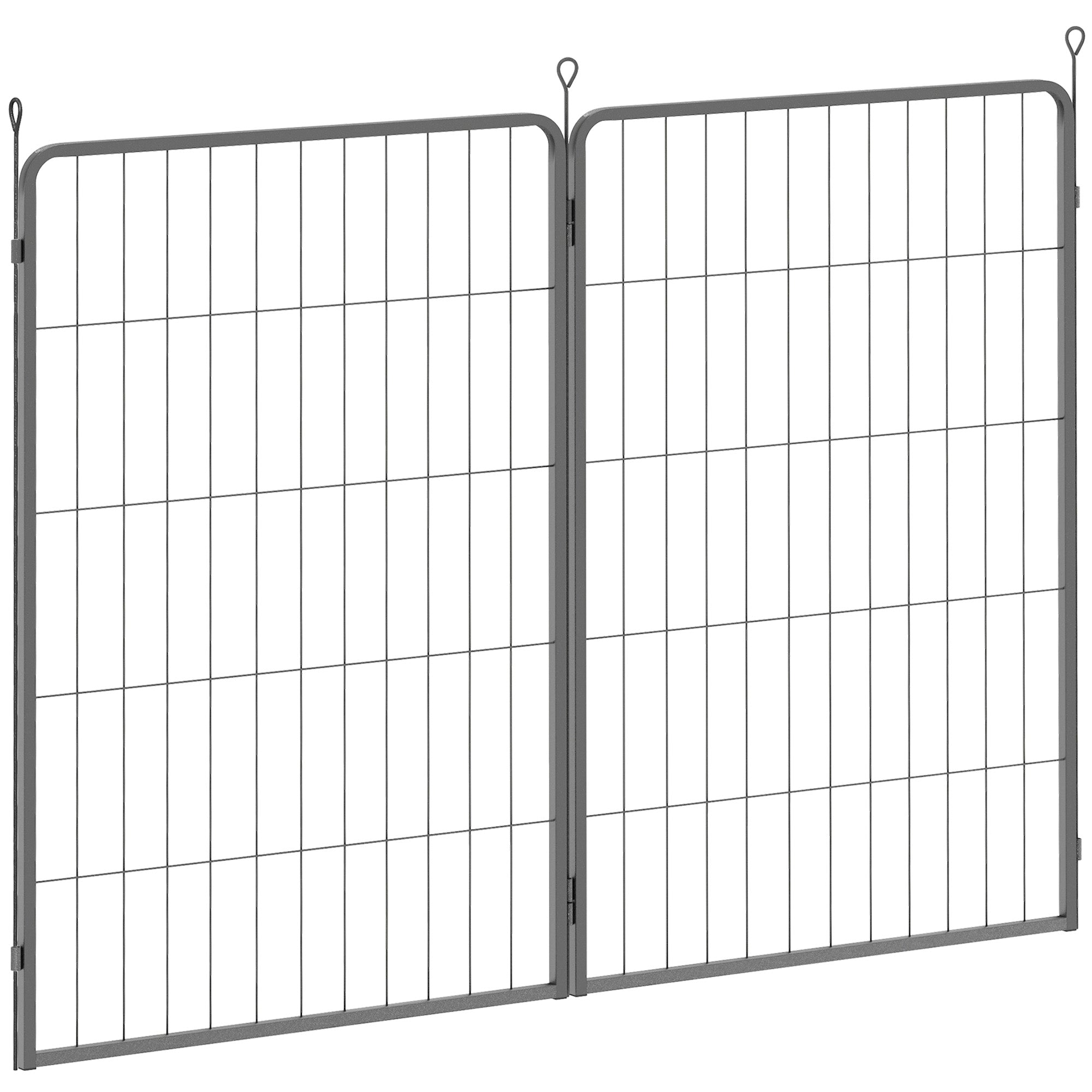 PawHut 2 Piece Dog Pen Expansion Pack for 100cm High Animal Pen with 3 Connecting Stakes 