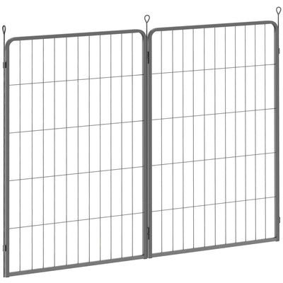 PawHut 2 Piece Dog Pen Expansion Pack for 100cm High Animal Pen with 3 Connecting Stakes 