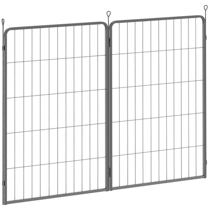 PawHut 2 Piece Dog Pen Expansion Pack for 100cm High Animal Pen with 3 Connecting Stakes 