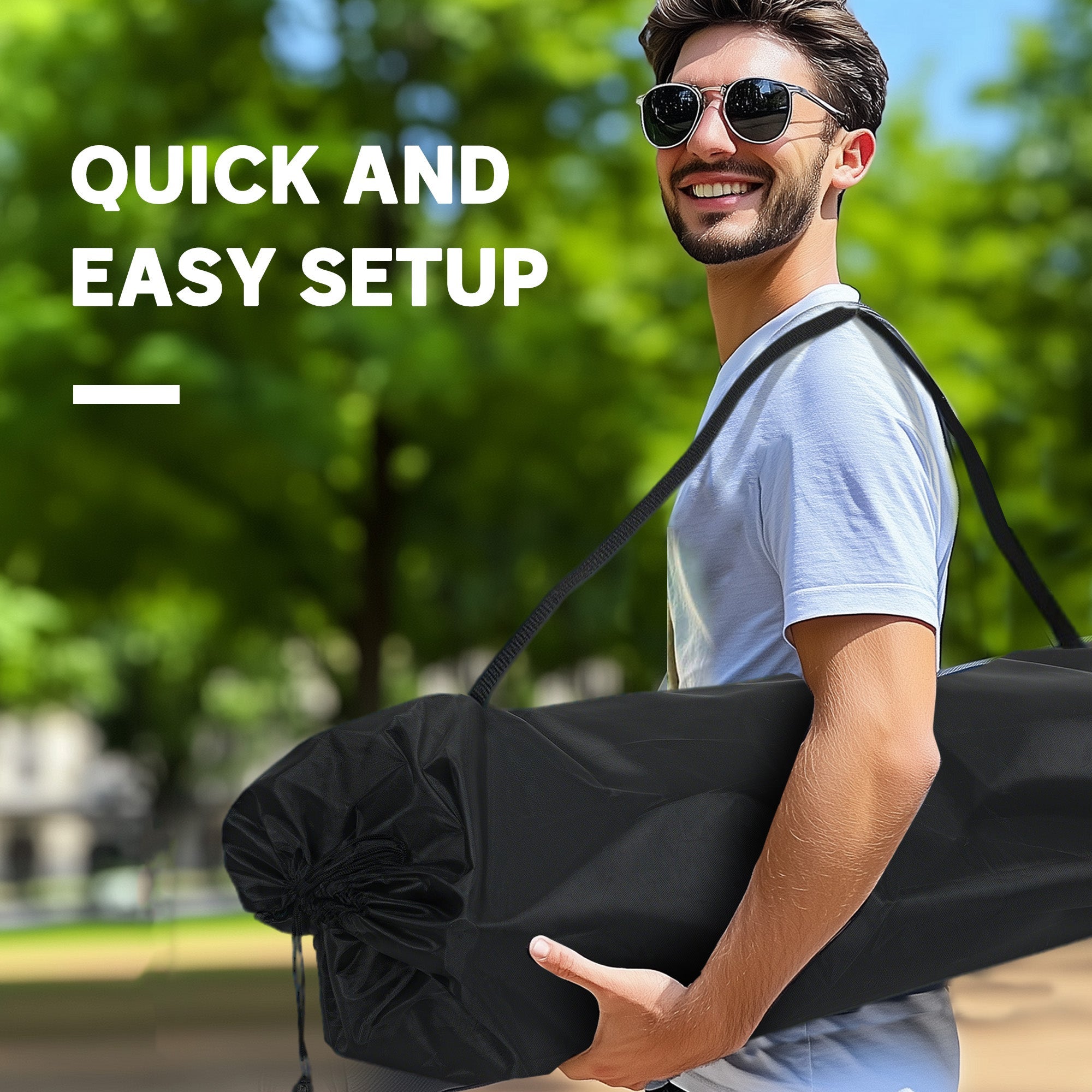 Outsunny Double Camping Chair for Adults, Oversized Heavy Duty Padded Folding Chair with Armrests, Cup Holders and Carry Bag for Outdoor Camping Hiking Picnic Fishing, 250kg Capacity, Green 