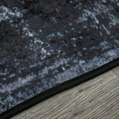 HOMCOM Blue Geometric Rug, Modern Area Rugs Large Carpet for Living Room, Bedroom, Dining Room, 160x230 cm 