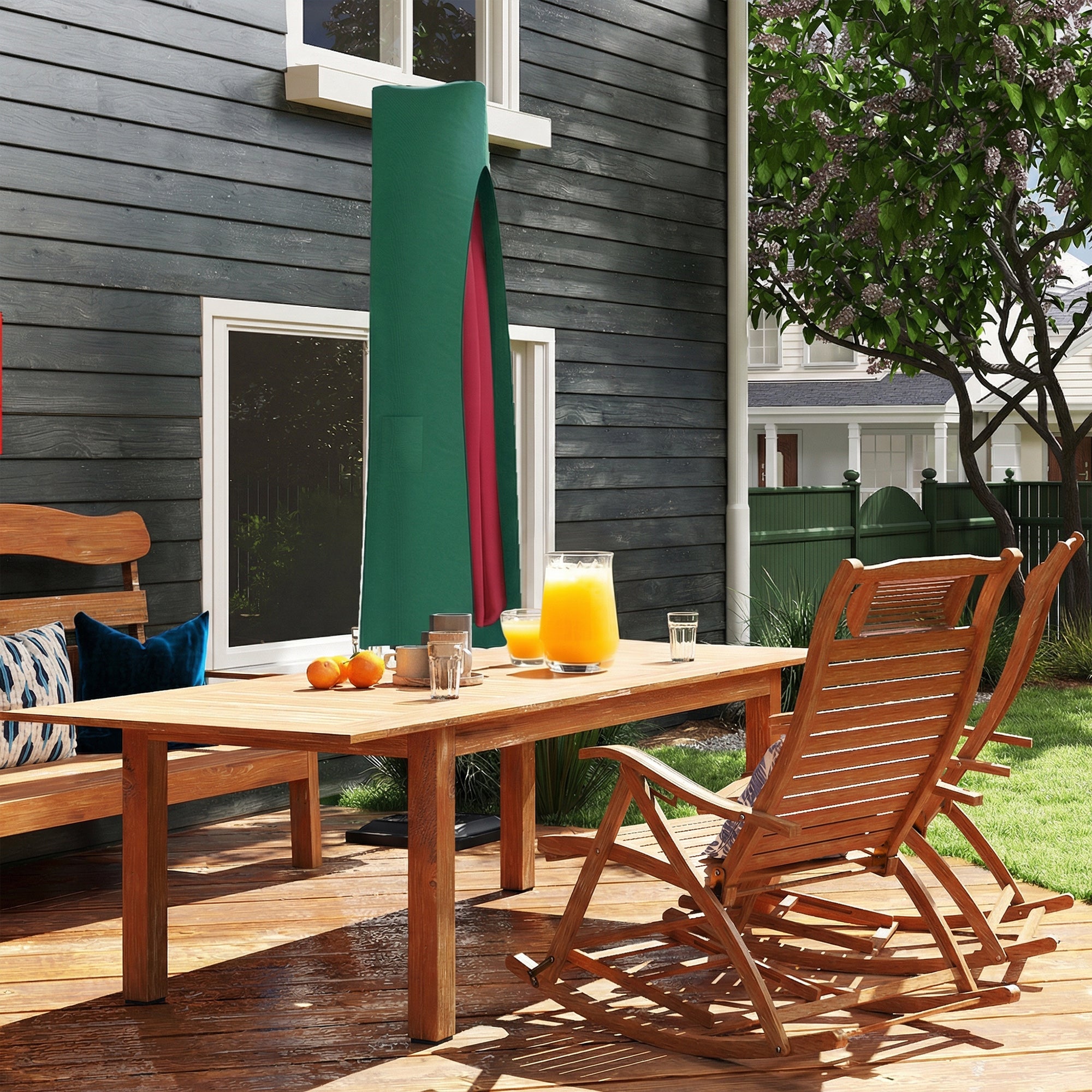Outsunny Garden Parasol Cover, Waterproof Cantilever Banana Umbrella Protector, 240 x 48/70 cm for 3 m Cantilever Parasol 