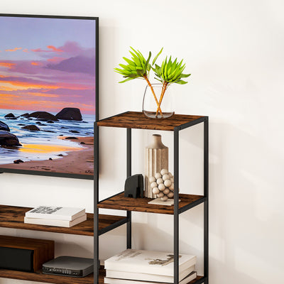 HOMCOM TV Unit for TVs up to 55 Inches, Industrial TV Stand with Storage Shelves, Entertainment Centre for Living Room, Bedroom 