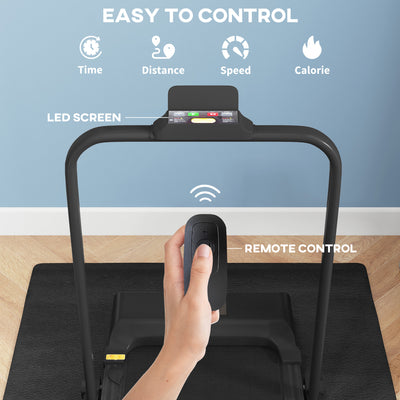 HOMCOM 2.5HP Walking Pad Treadmill, Folding Under Desk Treadmill, Walking Machine, 1-10km/h, with Remote Control 