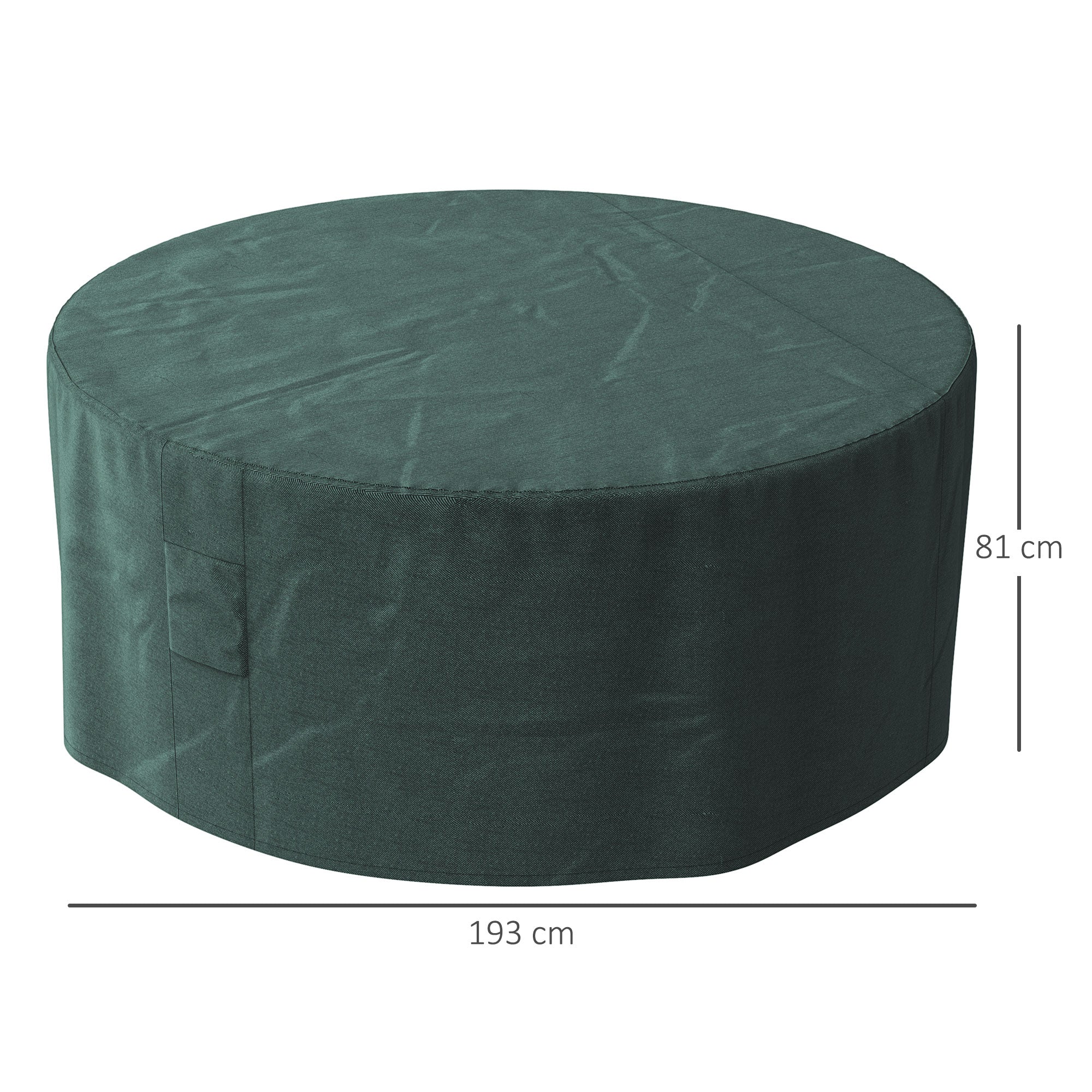 Outsunny Garden  Patio Large Furniture Set Round Cover 600D Oxford Waterproof Ф193 x 80H cm 