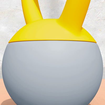SPORTNOW Soft Kettlebell, 6kg Kettle Bell with Non-Slip Handle for Home Gym Weight Lifting and Strength Training, Yellow and Grey 