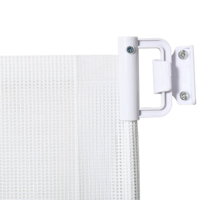 PawHut Retractable Stair Gate,  Dog Pet Barrier, for Doorway, Staircase, Hallway - White 