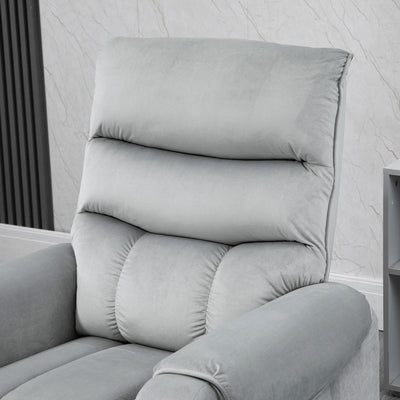 HOMCOM Vibration Massage Rise and Recliner Chair, Electric Power Lift Recliner with Remote Control and Side Pockets, Grey 