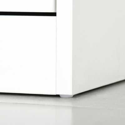 HOMCOM Shoe Cabinet with 4 Flip Drawers Wood Tipping Bucket Narrow Storage Cupboard with Adjustable Shelf Hall Organizer for Entrance Foyer White 