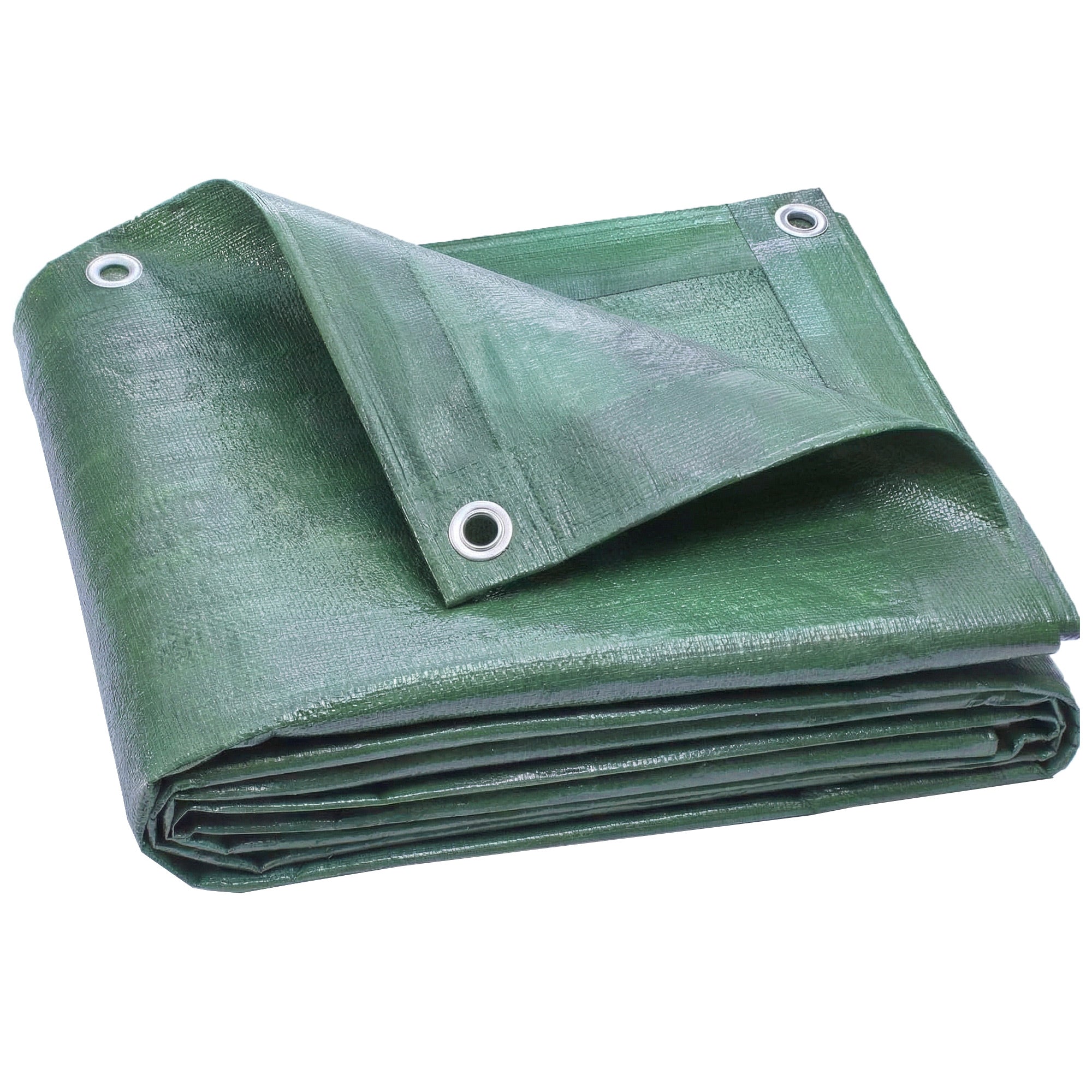 Outsunny 4 x 6m Waterproof Tarpaulin, 90GSM Tear-Resistant PE Tarp with Reinforced Grommets, UV Protected Cover 