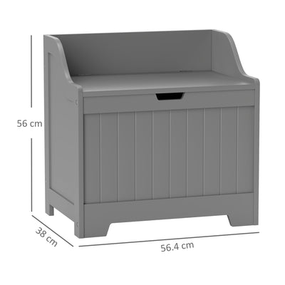 HOMCOM 61L Home Storage Chest - Grey 