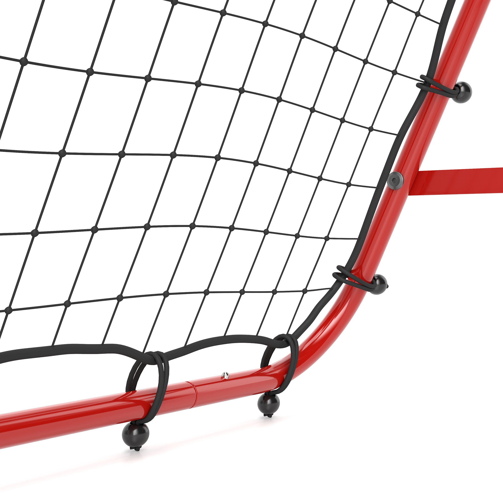 HOMCOM Double Sided Football Rebounder Net, Football Rebound Goal with Five Adjustable Angles, Red 