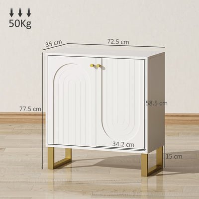HOMCOM 2-Door Sideboard Storage Cabinet - White 